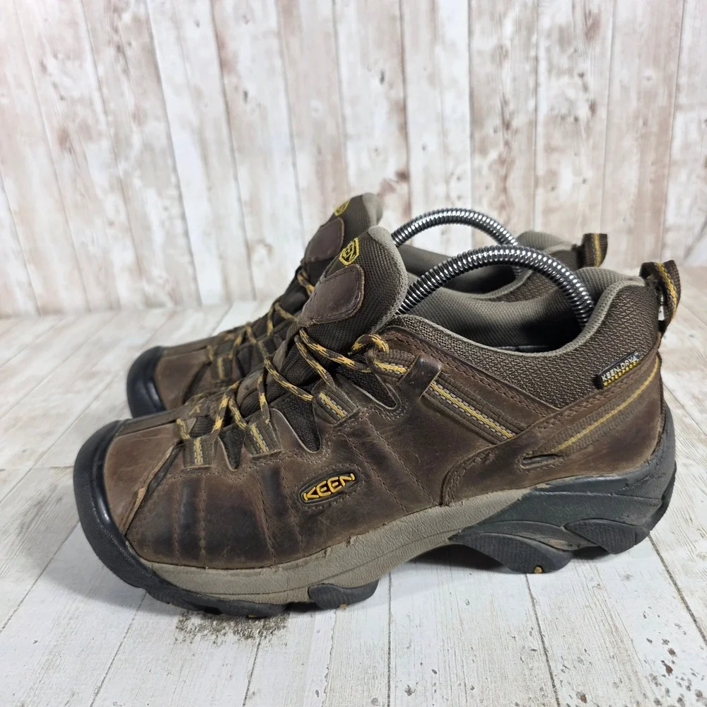 KEEN Targhee II Waterproof Hiking Shoes‎ Mens 8.5 Brown Leather Low 1008417